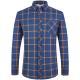 Mens Business Commute Plaid Long-Sleeve Shirt