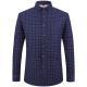 Mens Business Commute Plaid Long-Sleeve Shirt