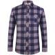 Mens Business Commute Plaid Long-Sleeve Shirt