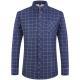 Mens Business Commute Plaid Long-Sleeve Shirt