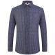 Mens Business Commute Plaid Long-Sleeve Shirt