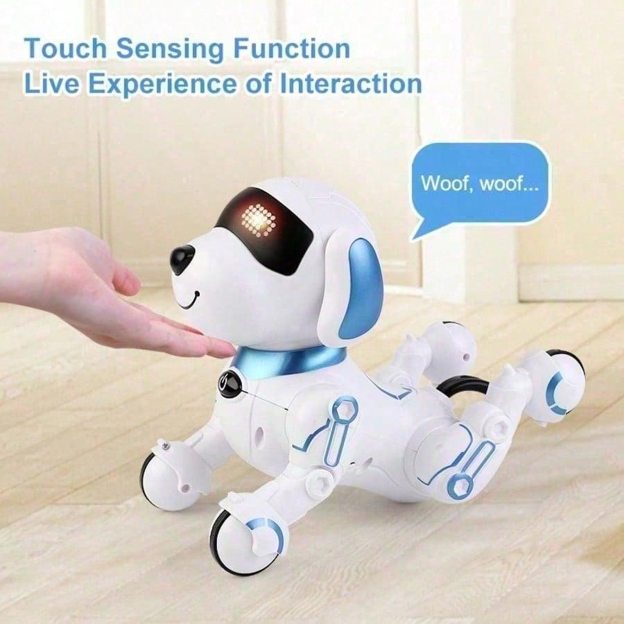 Interactive AI Smart Robot Dog, Rechargeable, Touch Sensor And Remote Control Toy For Kids Ages 3