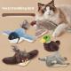 Cross-border Hot Cat Shaking Bird Simulation Bird Cat Toy Self-Hi Relieving Stuffy Electric Sound Sparrow Automatic Funny Cat