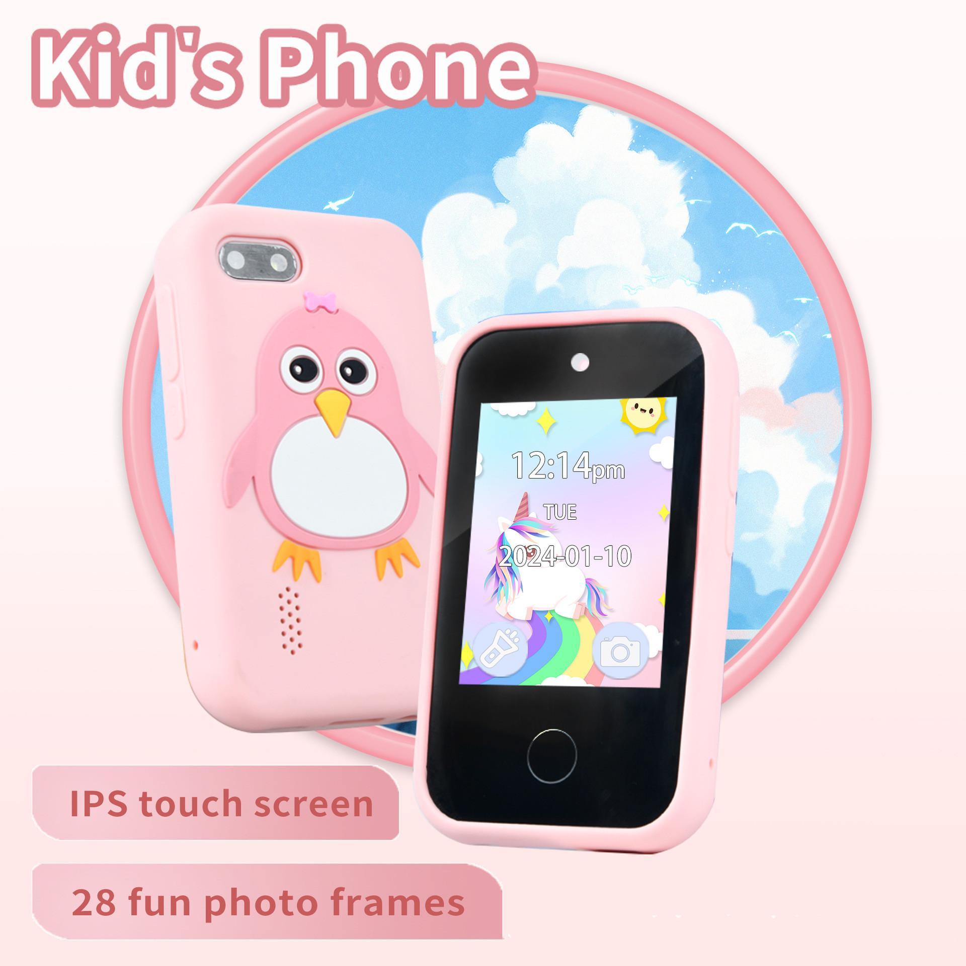 Childrens Smart Touch Mobile Phone Silicone Penguin Toy