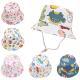 Printed Bucket Hat Cute Car Dinosaur Summer Beach Pure Cotton Fisherman Hat For Babies