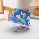 Printed Bucket Hat Cute Car Dinosaur Summer Beach Pure Cotton Fisherman Hat For Babies