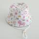 Printed Bucket Hat Cute Car Dinosaur Summer Beach Pure Cotton Fisherman Hat For Babies