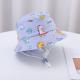 Printed Bucket Hat Cute Car Dinosaur Summer Beach Pure Cotton Fisherman Hat For Babies
