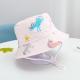 Printed Bucket Hat Cute Car Dinosaur Summer Beach Pure Cotton Fisherman Hat For Babies