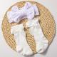 Velvet Baby Headband And Sock Set