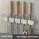Multi-functional mop holder-3 clips and 4 hooks-gray-1 pack-* Boxed [Patent] - Option1