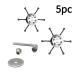 6in Heavy Duty 6Wire Steel Brush Cutter Head, Replacement Disc For Gas  Electric Weed Trimmers