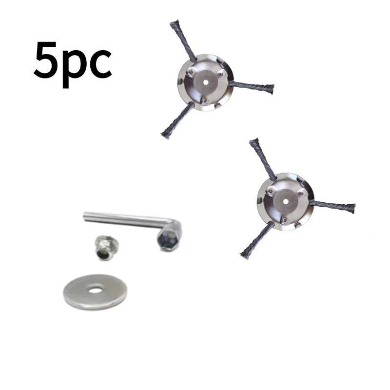 6in Heavy Duty 3 Wire Steel Brush Cutter Head, Replacement Disc For Gas  Electric Weed Trimmers