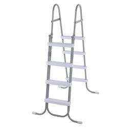 4 Steps 52in Pool Ladder Iron Grey Frame White Steps Safety Ladder