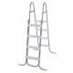 4 Steps 52in Pool Ladder Iron Grey Frame White Steps Safety Ladder