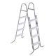 4 Steps 52in Pool Ladder Iron Grey Frame White Steps Safety Ladder