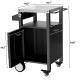 Outdoor Grill Cart With Patio Furniture, Outdoor Grill Table With Storage,Rolling Bar Cart Outdoor BBQ Cart With  Hooks And Spice Rack For Grilling Accessories, Black