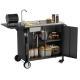 Outdoor Grill Table With Sink, Metal Worktable Kitchen Cabinet Island With Foldable Top And Storage Cabinet, Rolling Grill Cart With Wheels For Garden, Backyard And Lawn