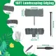 16FT Non-Digging Plastic Landscape Edging 20Pcs Faux Cobbled Stone Garden Borders With 20 Spikes Shovel Gloves Flexible Bendable For Flower Beds Pathways Tree Rings Garden Yard Lawn