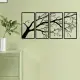 CIFbuy Iron Bare Branch & Bird 4-Panel Wall Art, Minimalist Style Wall Hanging, Nature Theme Home Decor - TikTok, Temu, Self-pickup Available