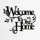 CIFbuy Iron Welcome To Our Home Floral Wall Art, Cozy Style Wall Hanging, Entryway Home Decor - TikTok, Temu, Self-pickup Available
