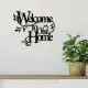 CIFbuy Iron Welcome To Our Home Floral Wall Art, Cozy Style Wall Hanging, Entryway Home Decor - TikTok, Temu, Self-pickup Available
