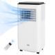 10,000 BTU Moible Air Conditioner 440 Sq. Ft., Dehumidifier Fan Auto Sleep with 24H Timer On/Off, Window Kit, White