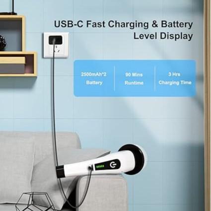 Multi-Functional Electric Cleaning Brush Set For Kitchen And Bathroom