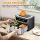 9.5 Quart Large Dual Basket Air Fryer With Double Basket, Independent Temp Control & Sync Mode, 10 Presets - Bake&Broil&Defrost&Dehydrate, Shake Reminder System, Compatible For Plug For Appliance
