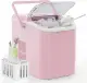 Countertop Ice Maker With Handle, 26lbs&24H Portable Ice Machine, 9 Bullet Ice Cubes Ready In 6 Mins, Self-Cleaning, Quiet Compact Ice Maker For Home, Kitchen, RV, Camping