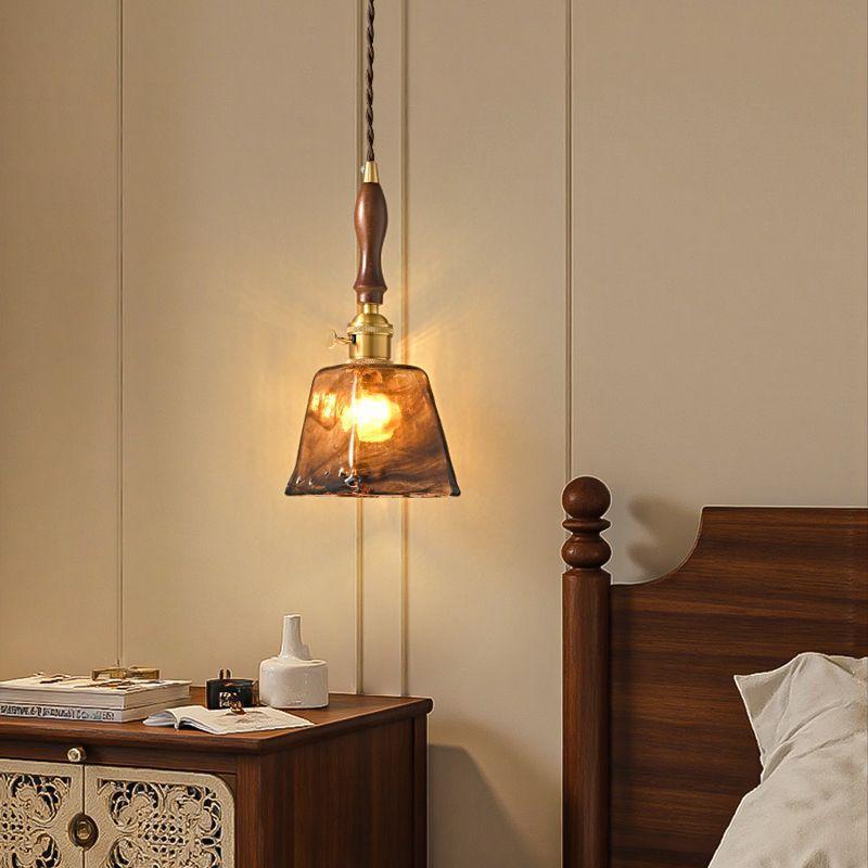 Glass Pendant Light  Amber Vintage-style Chandelier