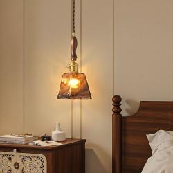 Glass Pendant Light  Amber Vintage-style Chandelier