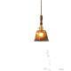 Glass Pendant Light  Amber Vintage-style Chandelier