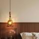 Glass Pendant Light  Amber Vintage-style Chandelier