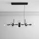 Sleek, Light-Luxury Creative Long Glass-Ball Pendant Light For Bedrooms And Dining Rooms