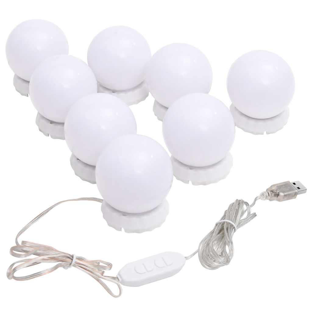   mirror light with 8 LED bulbs, warm white and cool white