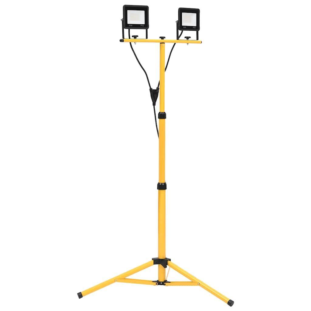   LED floodlight with tripod 2x30 W warm white  