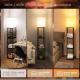 Floor Lamp Free Standing Wood 3-Tier Storage Shelf Reading Bedroom Living Room