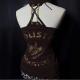 Spliced Leopard-Print Halter Camisole Bodycon Top
