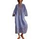 Casual V-neck Bohemian-style Printed Maxi Dress