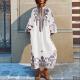 Casual V-neck Bohemian-style Printed Maxi Dress