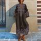 Casual V-neck Bohemian-style Printed Maxi Dress