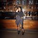 Womens Long-sleeve Patchwork Hooded Dress