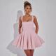 Strapless Sequined Mini Evening Dress With A Bow
