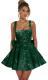 Strapless Sequined Mini Evening Dress With A Bow
