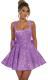 Strapless Sequined Mini Evening Dress With A Bow