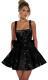 Strapless Sequined Mini Evening Dress With A Bow