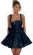 Strapless Sequined Mini Evening Dress With A Bow
