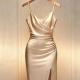 Womens Summer Solid-Color Cross-Strap Dress