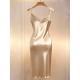 Womens Summer Solid-Color Cross-Strap Dress